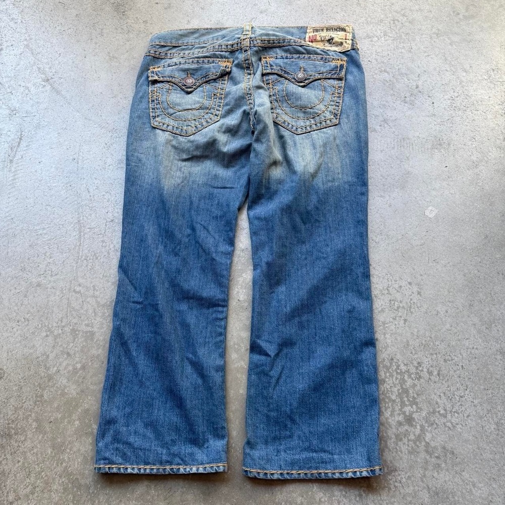Vintage True Religion Ricky Super T Jeans Contrast Stitch T Flap Men's 38x30